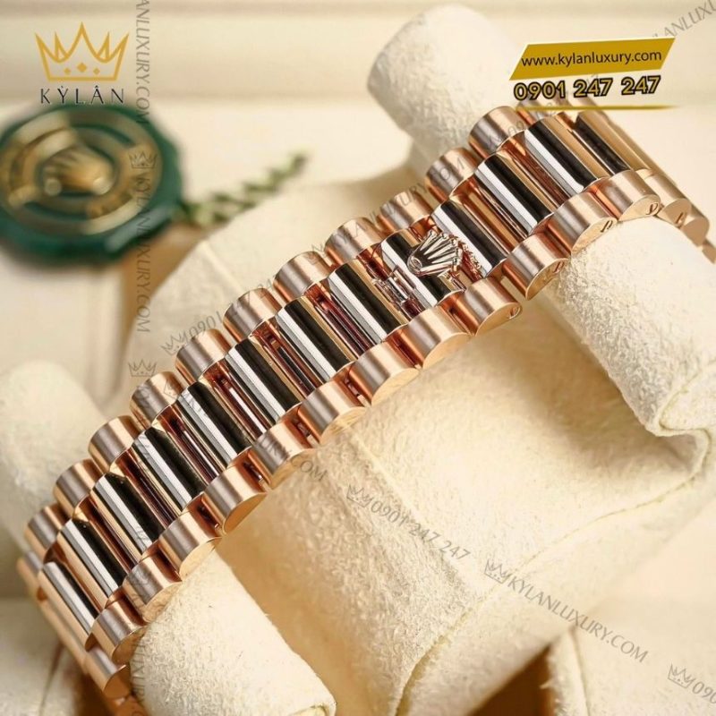 Đồng hồ Rolex Day Date 36 nâu ombré cọc kim cương 128235-0037