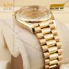 Đồng hồ Rolex Day Date 36 mặt champagne cọc kim cương 128238-0008