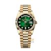 Kỳ Lân Luxury rolex day date 36 vang vang 18 ct m128238 0069 1 Đồng hồ Rolex Day Date 36 128238-0069 mặt ombré xanh kim cương