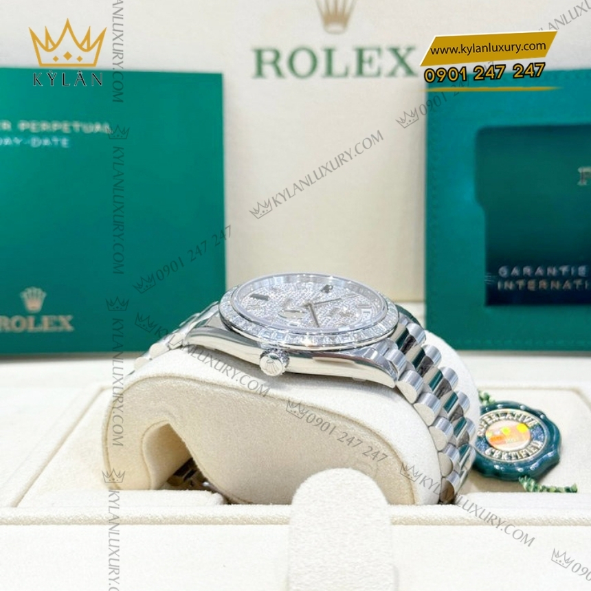 Kỳ Lân Luxury rolex day date 36 vang vang 18 ct m128238 0071 10 1 Đồng hồ Rolex Day Date 40 mặt kim cương 228396TBR-0021