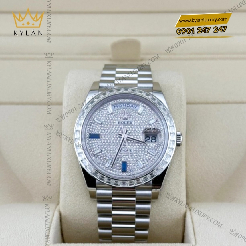 Kỳ Lân Luxury rolex day date 36 vang vang 18 ct m128238 0071 3 1 Đồng hồ Rolex Day Date 40 mặt kim cương 228396TBR-0021