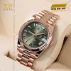 Đồng hồ Rolex Day-Date 40 228235-0025 vàng Everose, mặt số xanh Olive