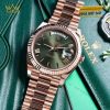 Đồng hồ Rolex Day-Date 40 228235-0025 vàng Everose, mặt số xanh Olive