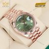 Đồng hồ Rolex Day-Date 40 228235-0025 vàng Everose, mặt số xanh Olive