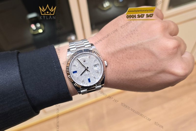 Đồng hồ Rolex Day Date 40 mặt full kim 228239-0049