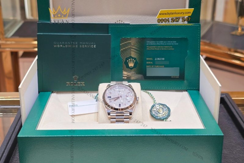 Đồng hồ Rolex Day Date 40 mặt full kim 228239-0049