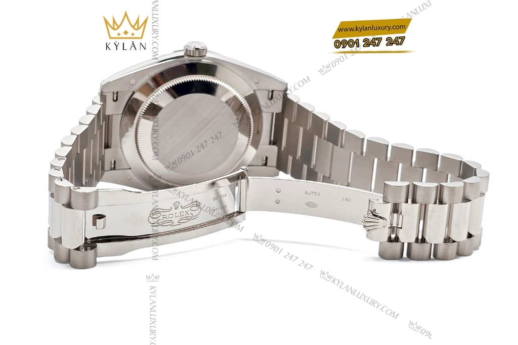 Kỳ Lân Luxury rolex day date 40 228239 0049 mat kim cuong 15 Đồng hồ Rolex Day Date 40 mặt full kim 228239-0049