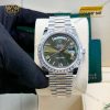 Đồng hồ Rolex Day Date olive vành kim vuông 228396TBR-0020