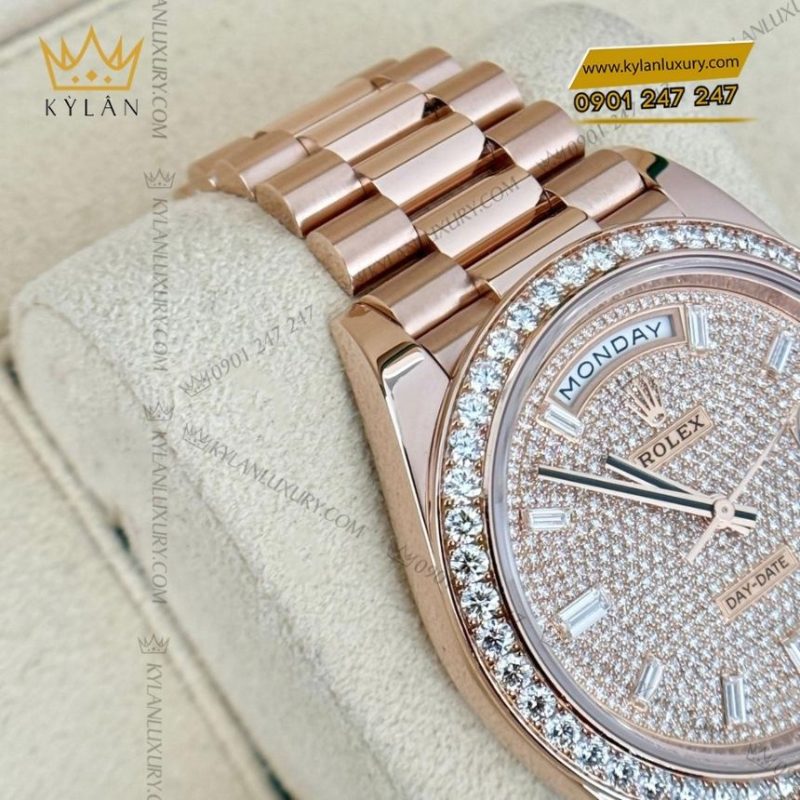 Đồng hồ Rolex Day-Date 40 228345RBR-0002 mặt số đính kim cương