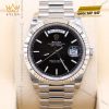 Đồng hồ Rolex Day Date 40 mặt số đen cọc dạ quang 228239-0004