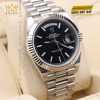 Đồng hồ Rolex Day Date 40 mặt số đen cọc dạ quang 228239-0004