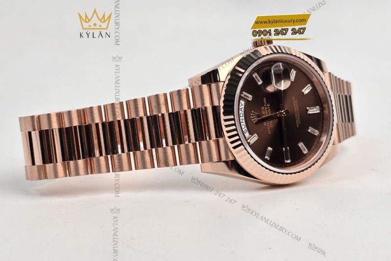 Đồng Hồ Rolex Day-Date Chocolate 228235-0003 Rose Gold