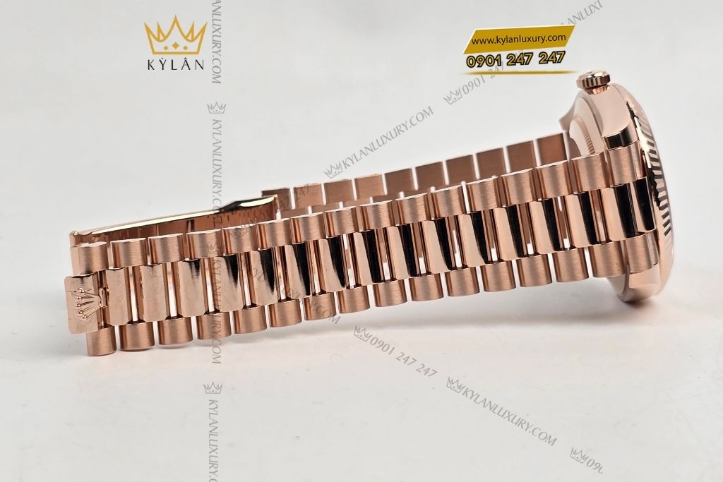 Kỳ Lân Luxury rolex day date m228235 0003 2 Đồng Hồ Rolex Day-Date Chocolate 228235-0003 Rose Gold