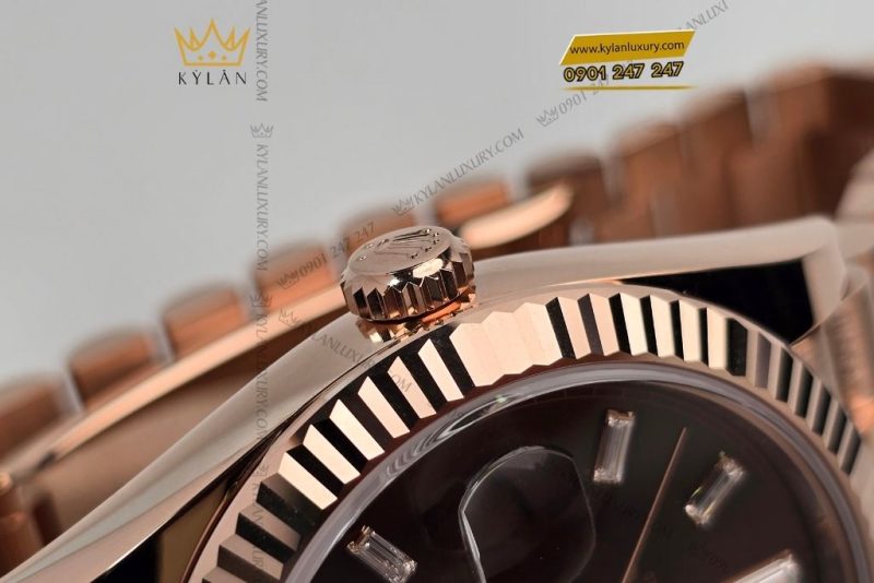 Đồng Hồ Rolex Day-Date Chocolate 228235-0003 Rose Gold