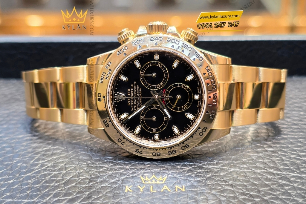 Kỳ Lân Luxury rolex daytona 116508 10 Đồng hồ Rolex Cosmograph Daytona mặt số đen 116508-0004