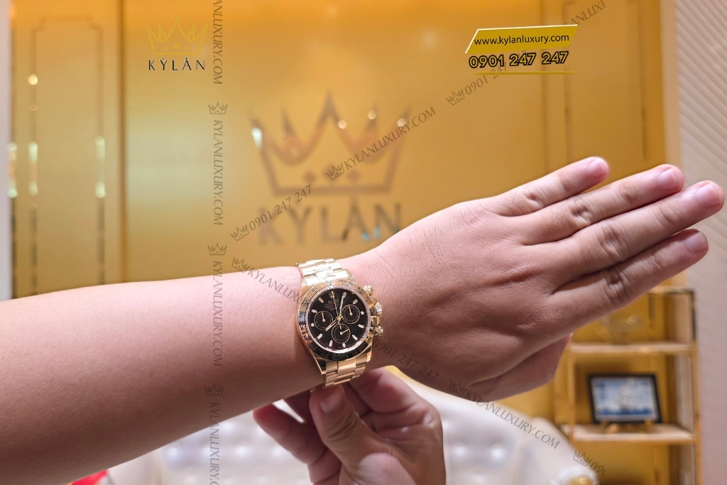 Kỳ Lân Luxury rolex daytona 116508 2 Đồng hồ Rolex Cosmograph Daytona mặt số đen 116508-0004
