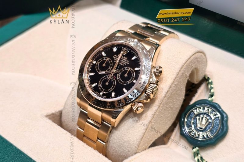 Đồng hồ Rolex Cosmograph Daytona mặt số đen 116508-0004