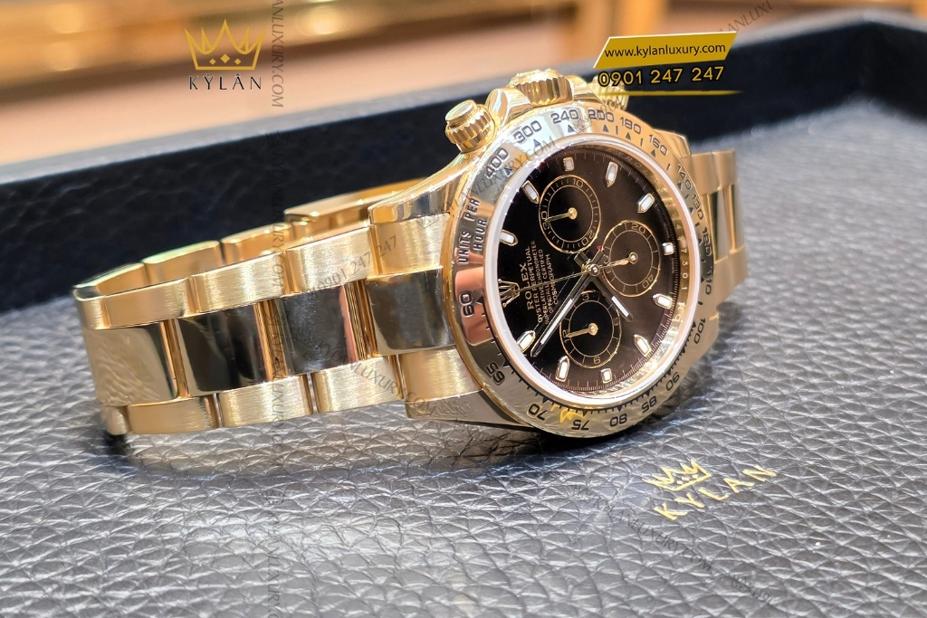 Kỳ Lân Luxury rolex daytona 116508 8 Đồng hồ Rolex Cosmograph Daytona mặt số đen 116508-0004