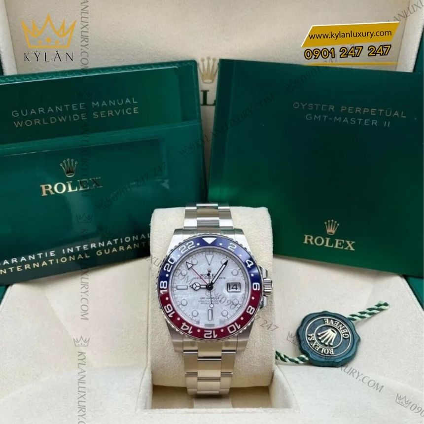 Kỳ Lân Luxury rolex gmt master ii 126719blro 0002 thien thach 5 Đồng hồ Rolex GMT Master II 40 mặt số thiên thạch 126719BLRO-0002