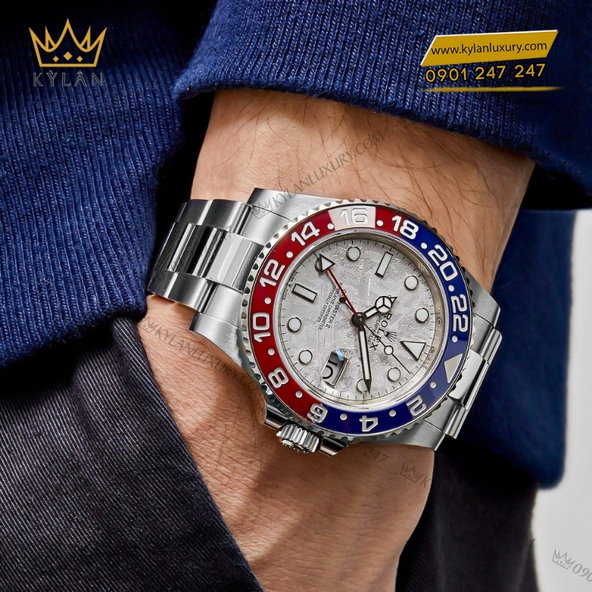 Kỳ Lân Luxury rolex gmt master ii 126719blro 0002 thien thach 9 Đồng hồ Rolex GMT Master II 40 mặt số thiên thạch 126719BLRO-0002