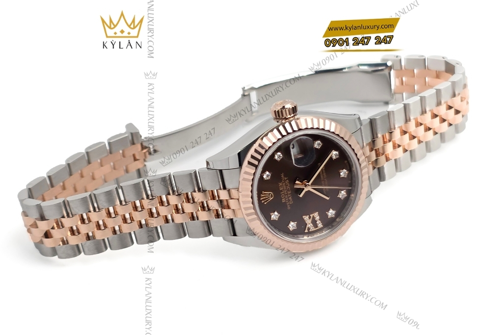 Kỳ Lân Luxury rolex lady datejust 28 279171 0003 mat so chocolate 3 Đồng hồ Rolex Lady-Datejust 28 279171-0003 mặt số Chocolate