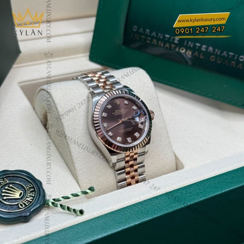 Đồng hồ Rolex Lady Datejust 279171-0011 mặt nâu Chocolate, cọc số kim cương