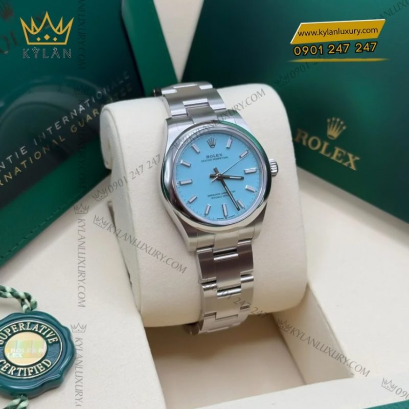 Đồng hồ Rolex Oyster Perpetual 31 mặt xanh Turquoise 277200-0007