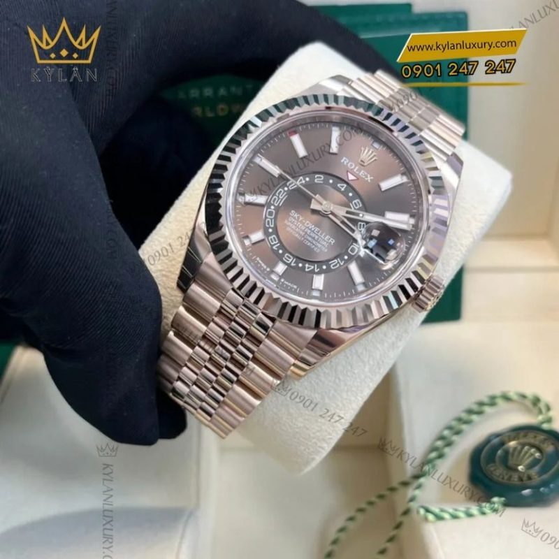 Đồng hồ Rolex Sky-Dweller 42 336935-0006 vàng Everose gold, mặt Chocolate