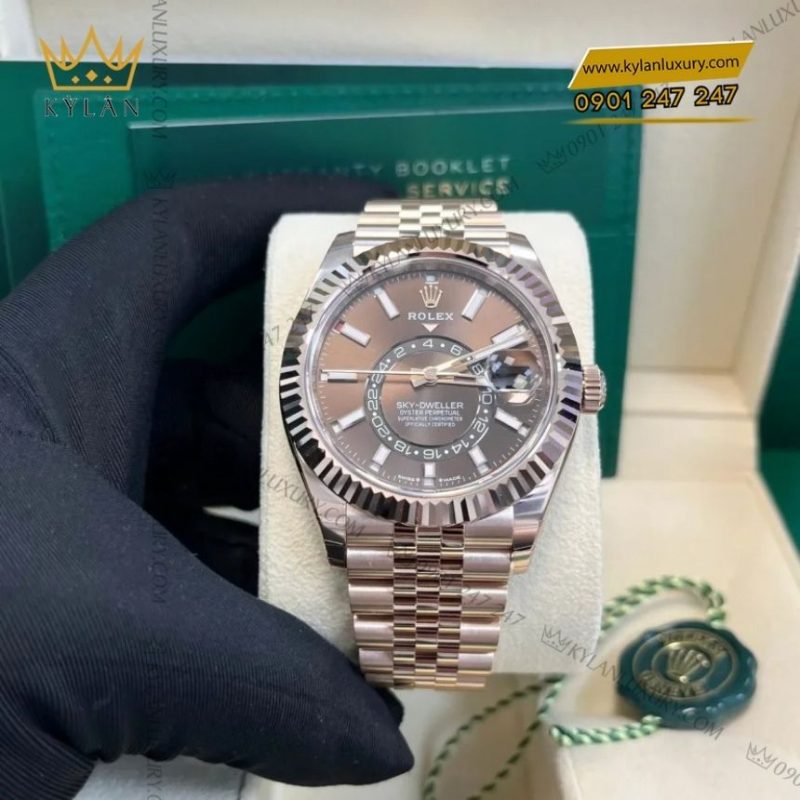 Đồng hồ Rolex Sky-Dweller 42 336935-0006 vàng Everose gold, mặt Chocolate
