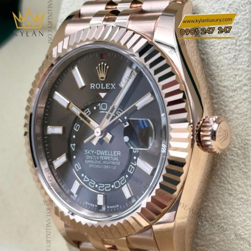 Đồng hồ Rolex Sky-Dweller 42 336935-0006 vàng Everose gold, mặt Chocolate