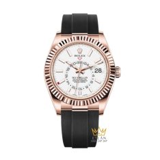 Đồng hồ Rolex Sky Dweller mặt trắng dây cao su 326235-0004