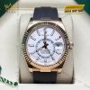 Đồng hồ Rolex Sky Dweller mặt trắng dây cao su 326235-0004