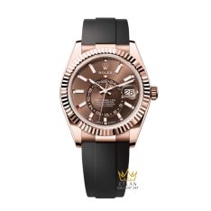 Đồng hồ Rolex Sky Dweller chocolate dây cao su 326235-0005