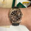 Đồng hồ Rolex Sky Dweller chocolate dây cao su 326235-0005