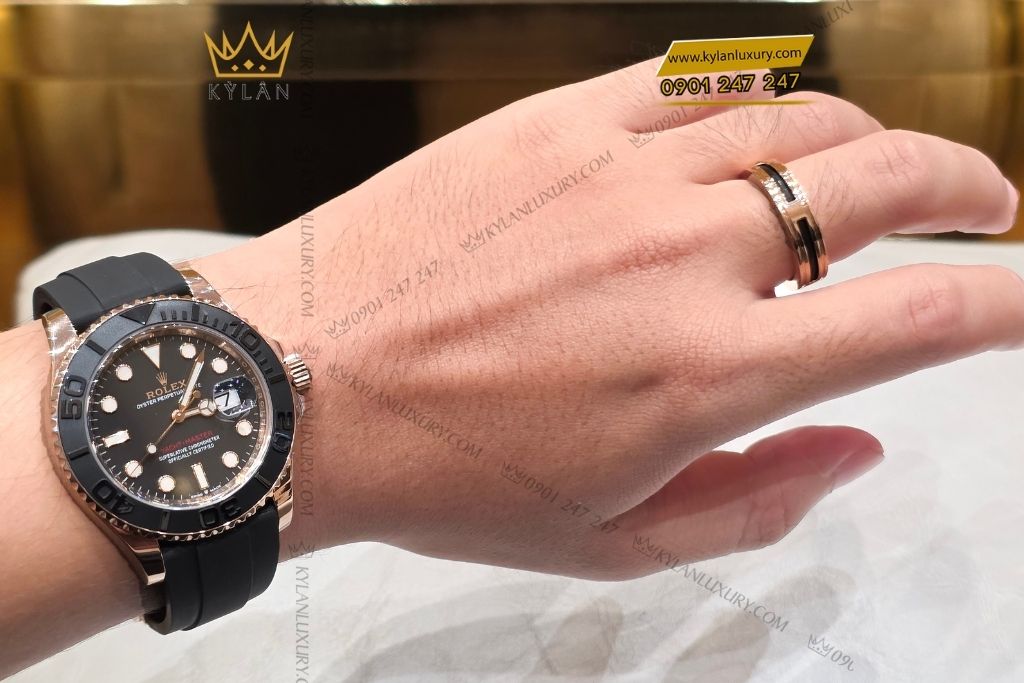 Kỳ Lân Luxury rolex yacht master 40 126655 0002 5 Đồng hồ Rolex Yacht Master 40 vàng hồng 126655-0002