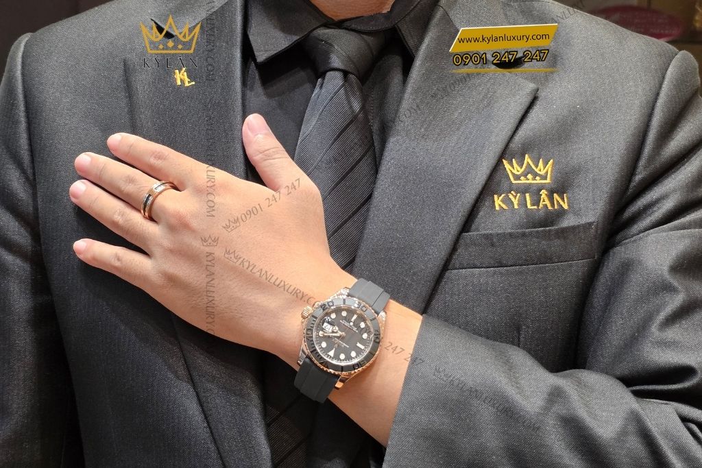 Kỳ Lân Luxury rolex yacht master 40 126655 0002 6 Đồng hồ Rolex Yacht Master 40 vàng hồng 126655-0002