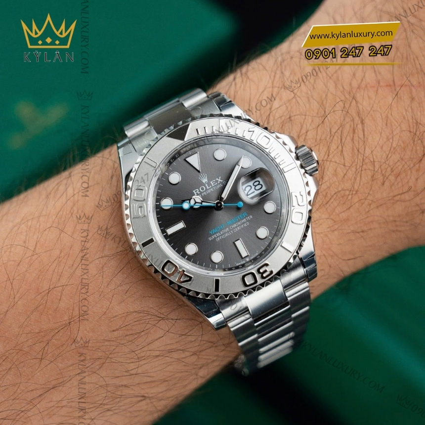 Kỳ Lân Luxury rolex yacht master 40 roselium hon hop thep m126622 0001 2 Đồng hồ Rolex Yacht Master 40 mặt số xám 126622-0001