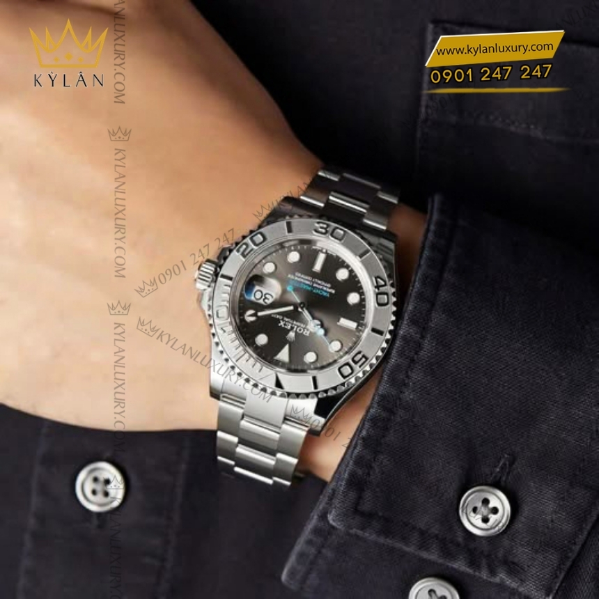 Kỳ Lân Luxury rolex yacht master 40 roselium hon hop thep m126622 0001 3 Đồng hồ Rolex Yacht Master 40 mặt số xám 126622-0001