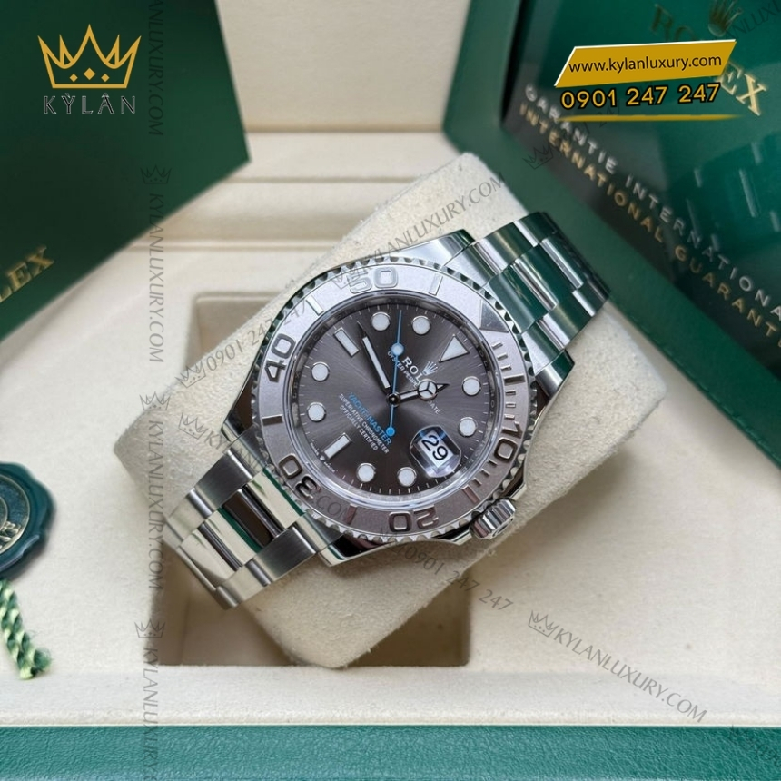 Kỳ Lân Luxury rolex yacht master 40 roselium hon hop thep m126622 0001 8 Đồng hồ Rolex Yacht Master 40 mặt số xám 126622-0001
