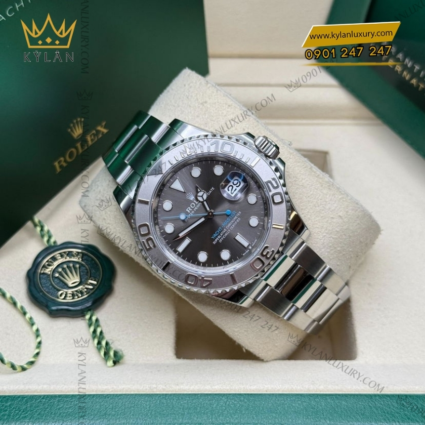 Kỳ Lân Luxury rolex yacht master 40 roselium hon hop thep m126622 0001 9 Đồng hồ Rolex Yacht Master 40 mặt số xám 126622-0001