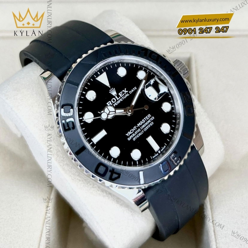 Kỳ Lân Luxury rolex yacht master 42 vang trang 18 ct m226659 0002 7 Đồng hồ Rolex Yacht Master vàng trắng 226659-0002