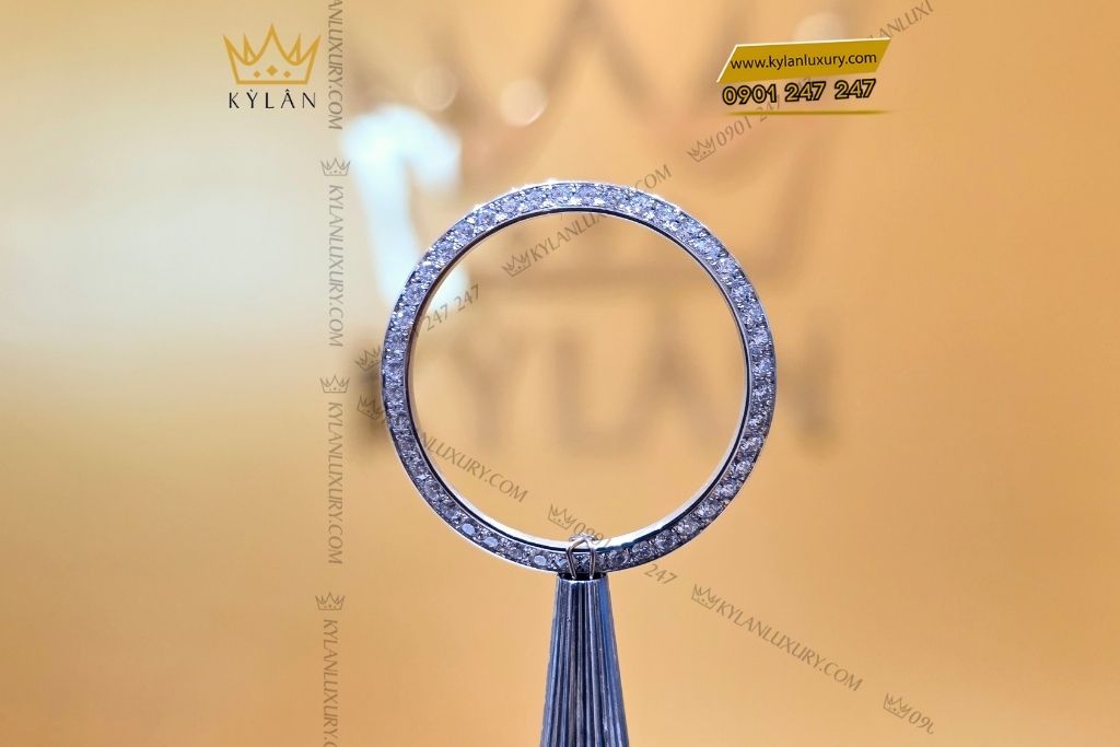 Kỳ Lân Luxury vanh bezel rolex vang trang 18k au750 dinh kim cuong 1 2 Vành Bezel Rolex vàng trắng 18k Au750 đính kim cương