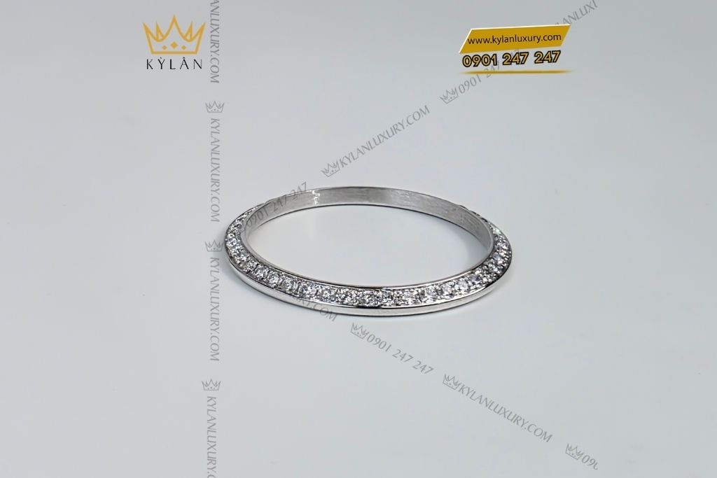 Kỳ Lân Luxury vanh bezel rolex vang trang 18k au750 dinh kim cuong 8 2 Vành Bezel Rolex vàng trắng 18k Au750 đính kim cương