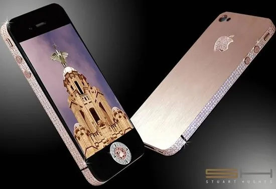 Stuart Hughes iPhone 4 Diamond Rose. Một trong những chiếc điện thoại xa xỉ nhất thế giới