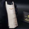 Kỳ Lân Luxury bao da signature ca sau bach tang logo 10kara 17 1 Bao da cá sấu bạch tạng logo 10kara Vertu Signature S