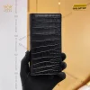 Kỳ Lân Luxury bao da vi vertu da ca sau alligator mau den 5 Bao da ví Vertu da cá sấu Alligator màu đen