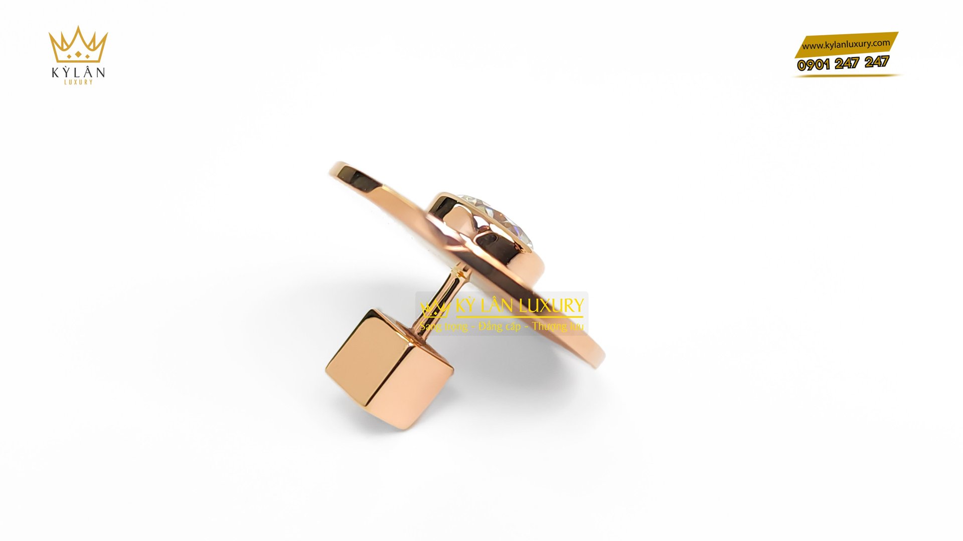 Kỳ Lân Luxury cuc ao vang nguyen khoi dinh kim vien chu 8 1 8 Cúc áo vàng nguyên khối đính kim viên chủ 8.1
