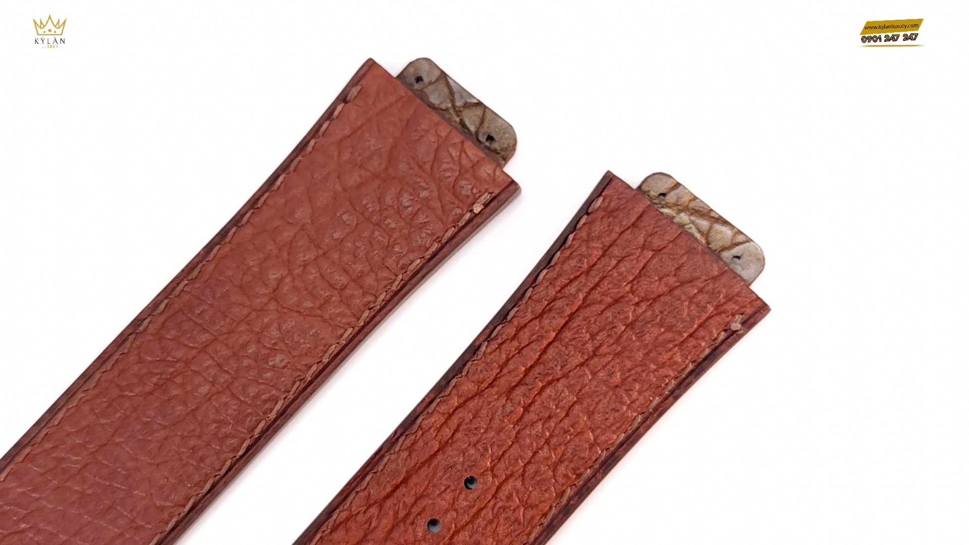 Kỳ Lân Luxury day dong ho hublot alligator caramel 1 Dây đồng hồ Hublot Alligator Caramel