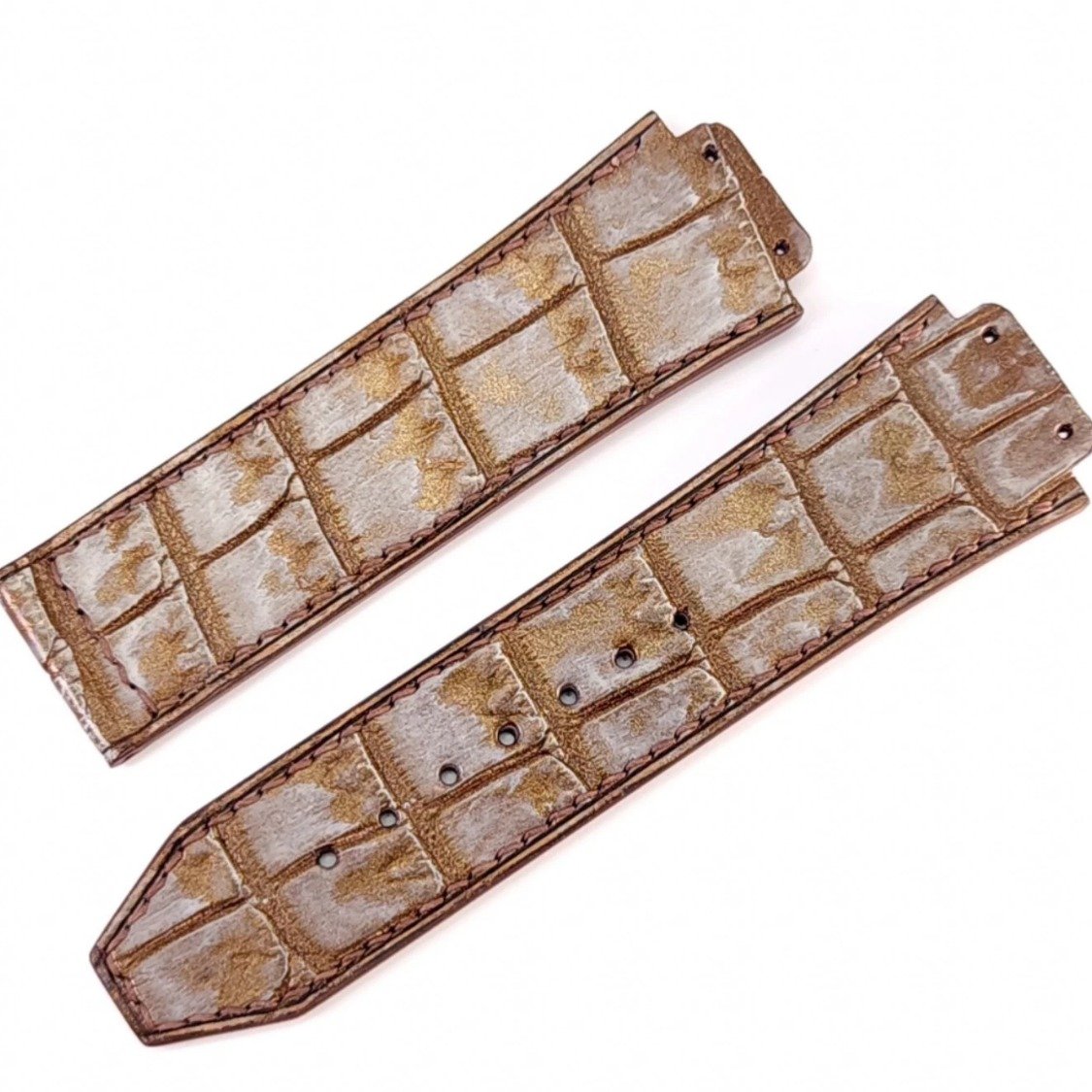 Kỳ Lân Luxury day dong ho hublot alligator caramel 2 Dây đồng hồ Hublot Alligator Caramel