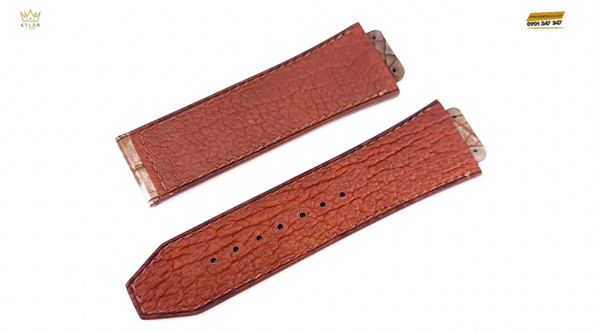 Kỳ Lân Luxury day dong ho hublot alligator caramel 5 Dây đồng hồ Hublot Alligator Caramel
